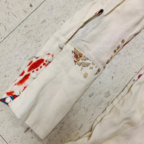 FREE PEOPLE Field Of Butterflies Tunic Top Size Medium Boho Chic Hi-Low - Picture 9 of 13